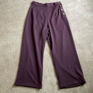 Vivien of Holloway Katherine Trousers UK size 18 in wine/deep plum
